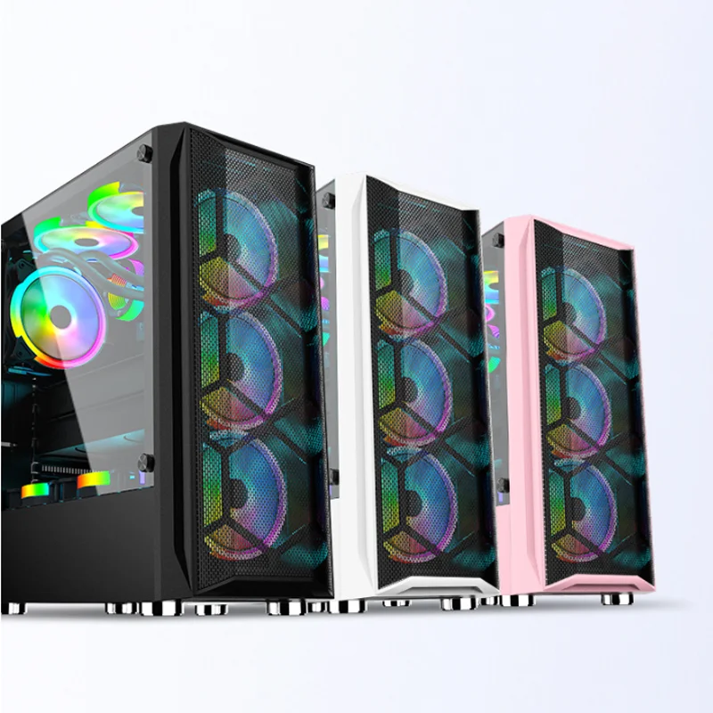 High Quality Wholesale Custom Cheap sheet metal computer case white pc with best price