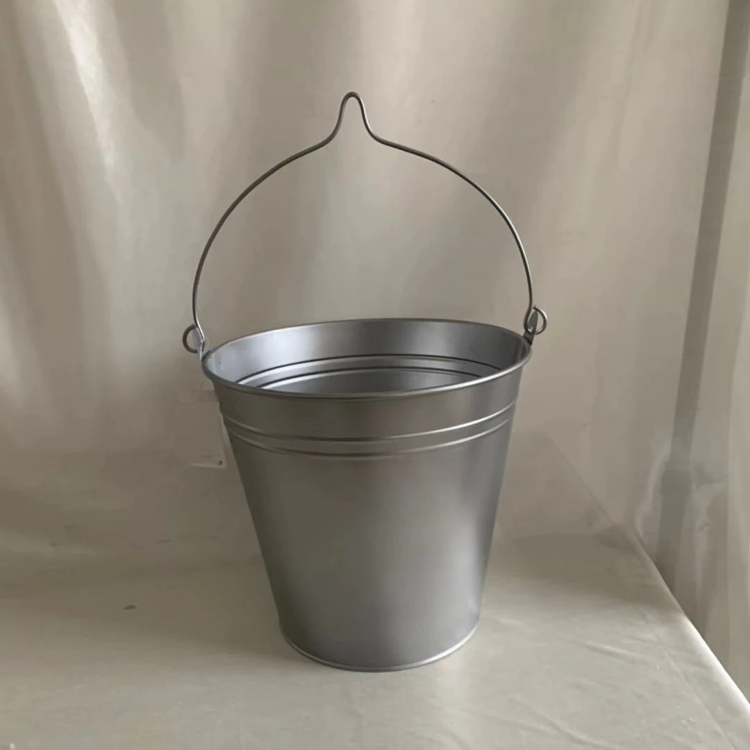 cheap Factory Price colorful Galvanized Zinc metal bucket  container holder metal pail for Balcony home garden office kitchen