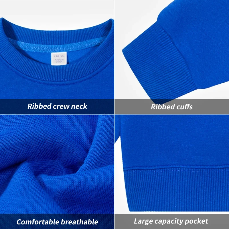 320 GMS Custom Logo O Neck Child Long Sleeve Youth Cotton T shirts