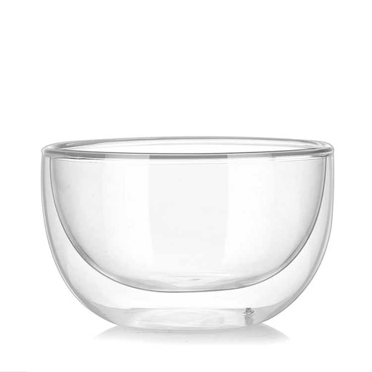 Hot selling transparent  glass glass bowl for home use with fruit salad and rice
