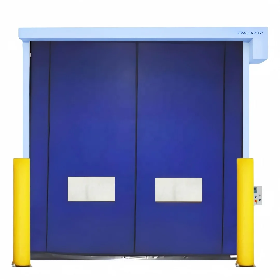 hot selling automatic industrial dust interlock quick self-repairable high speed clean roll up zipper pvc door for foodfactory