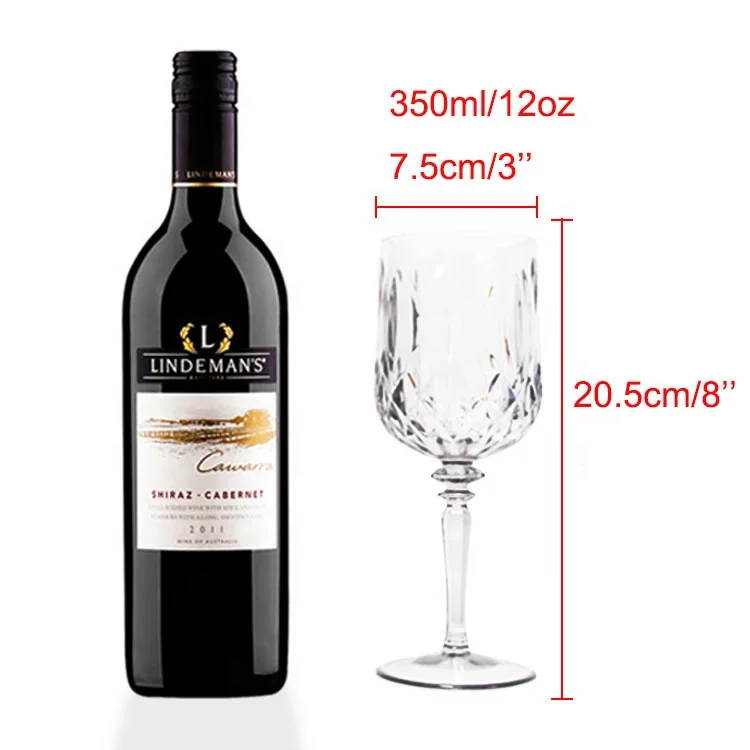 
Wholesale old fashion Goblet Wine Glass Cup plastic reusable champagne wine glass 