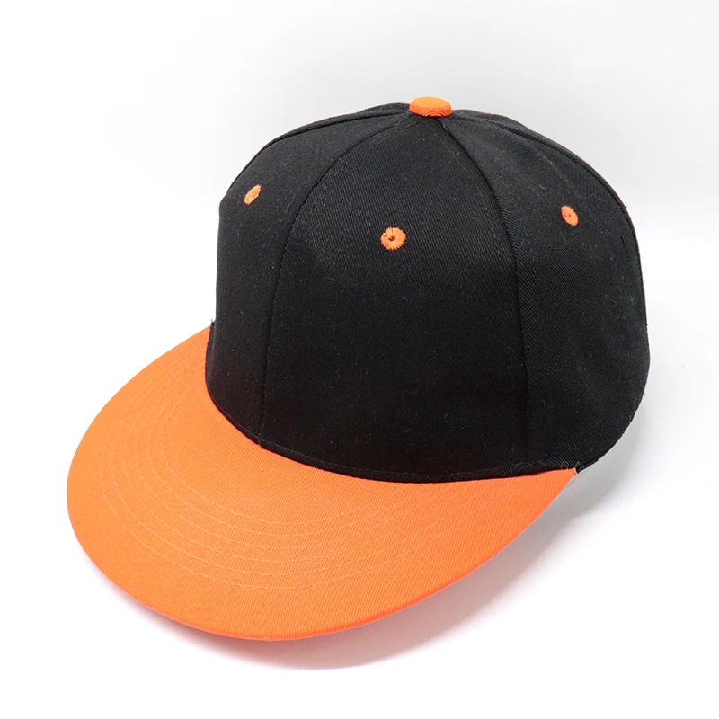 6 Panel Wholesale Custom Embroidery Sports Flat Peaked Baseball Snap-Back Cap