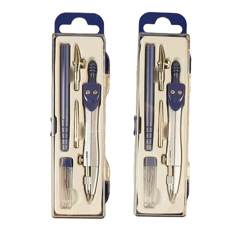 Профессиональный комплект для рисования, набор для механического рисования, офисные студенческие большие металлические компасы