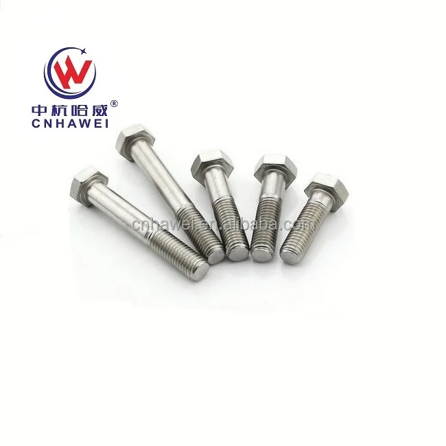 A2-70, A4-70, A4-80 Stainless steel DIN 931 hexagon screw head bolts