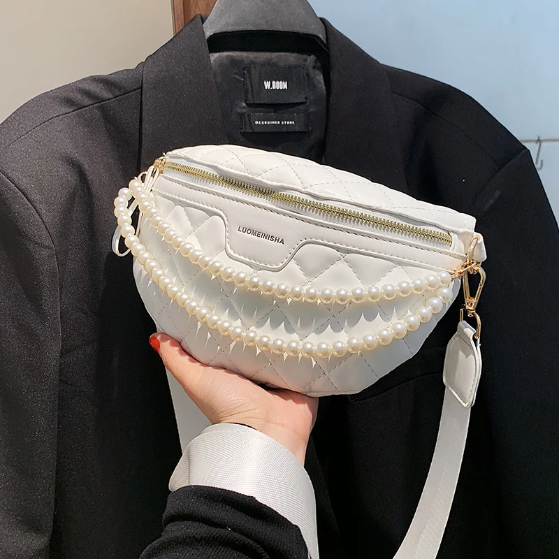 2022 woven leather waist bags for women designer hand bags luxury crossbody fanny pack female chest bag
