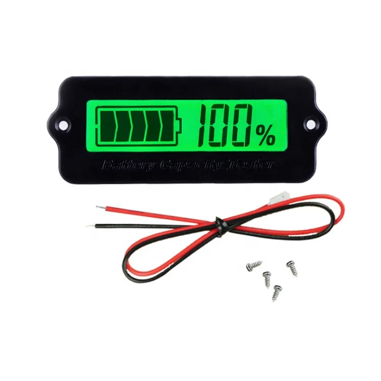 Lithium Battery Power Detector Tester Voltmeter Blue 12V LY6W Lead Acid Battery Capacity Indicator LCD Digit Display Meter