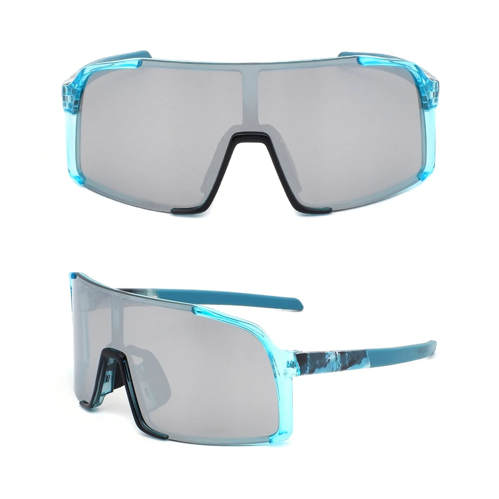 2023 high quality TR90 frame popular large oversized mirror outdoor cycling sport sunglasses for women and men