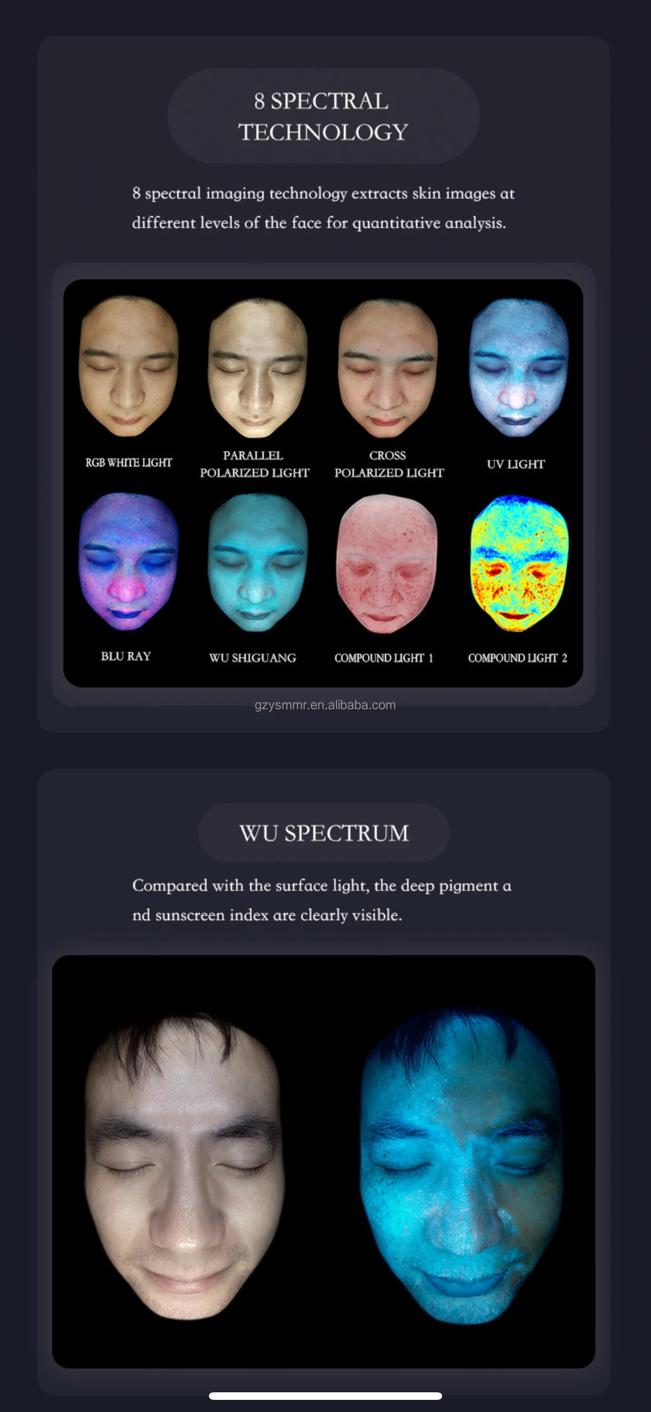 Advanced professional face analysis instrument  skin analyzer profession