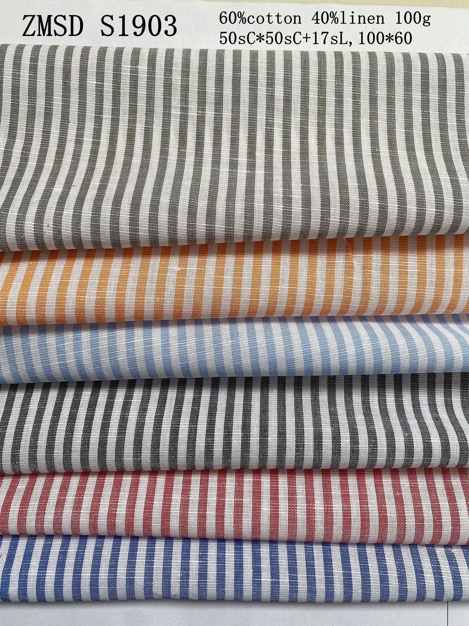 POPULAR LINEN COTTON STRIPED FABRIC  FOR CURTAIN,GARMENT,UPHOLSTERY