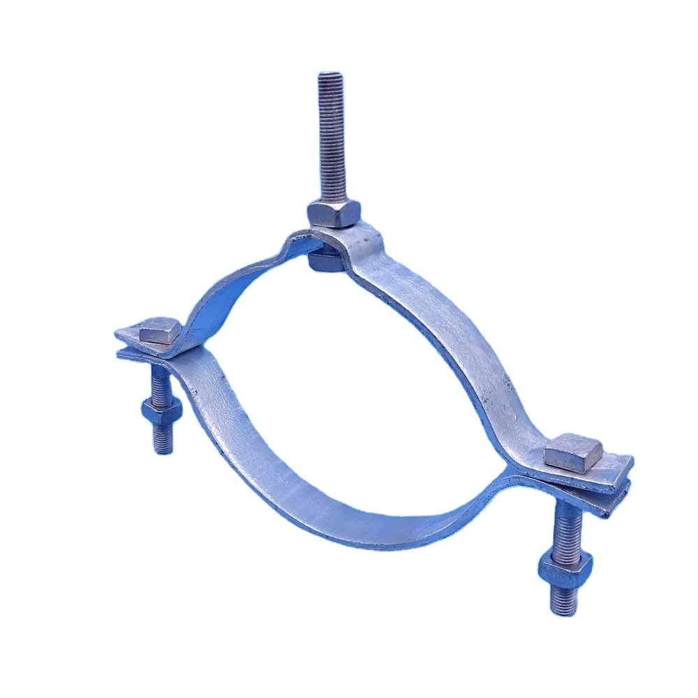 Горячий Dip оцинкованный стальной столб зажим CA 2A GCA Тип полюса фитинги обруч Трос Накладные линии передачи