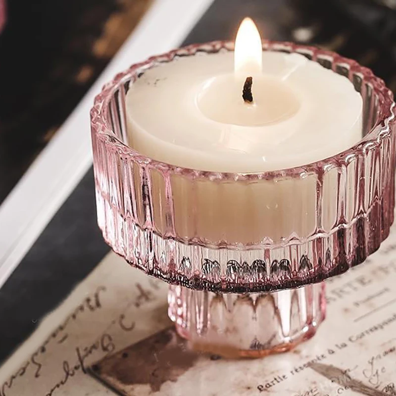 EIPP Set Of 3 Clear Glass Taper Candle Stick Holder Multipurpose Wedding Dinner Home Decor