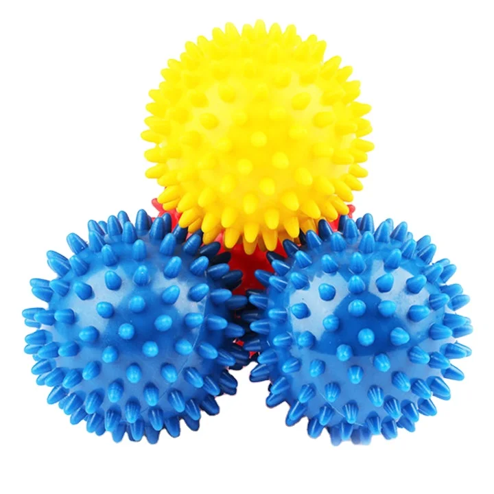 
PVC Spiky Massage Yoga Ball Point Sport Fitness Hand Foot Pain Stress Relief Muscle Relax Ball Healthy Care Tool OEM Logo 