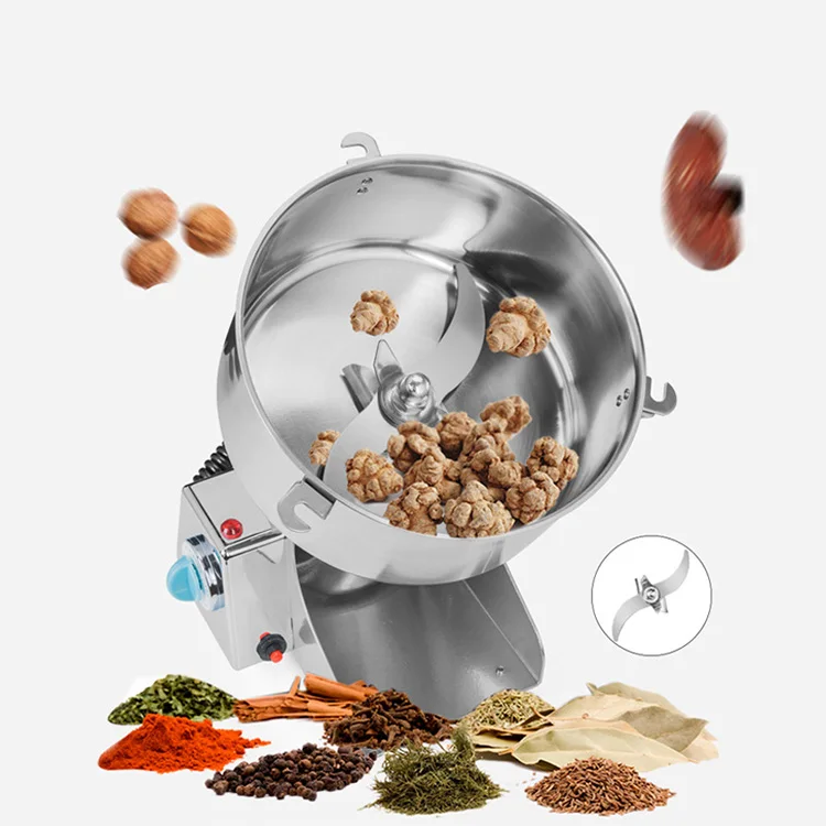2000g masala rice soybean nuts cocoa espresso sugar spices mixing machine manual wet grain pulverizer spice grinder