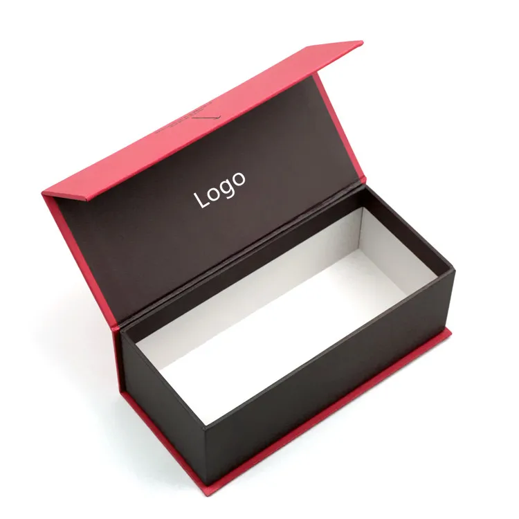 Pretty magnetic flap lid satin lined gift box wig box packaging custom logo hair box packaging with satin