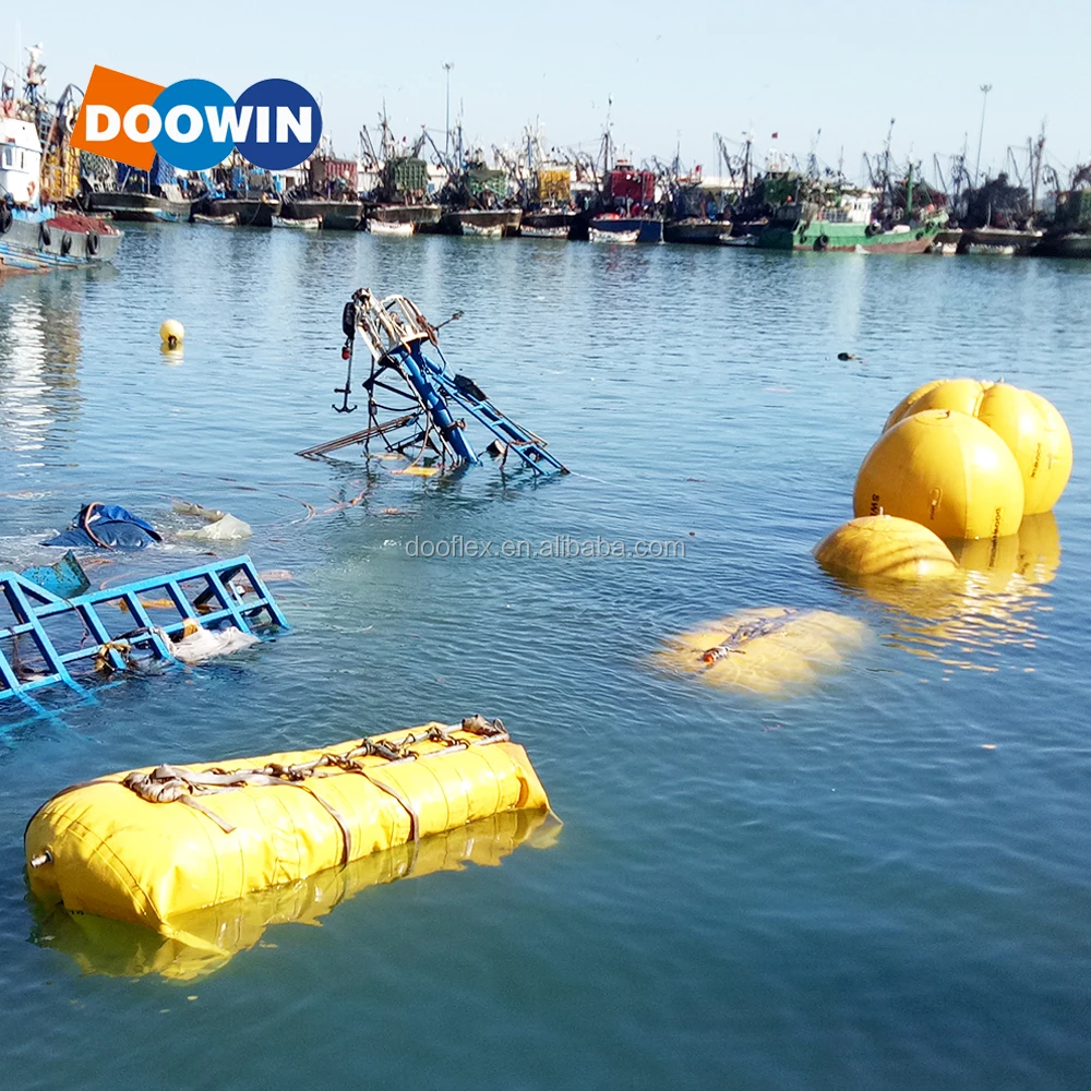 Inflatable Dock Plastic Floating Pontoon / Marine Salvage Air Bag For Underwater Works