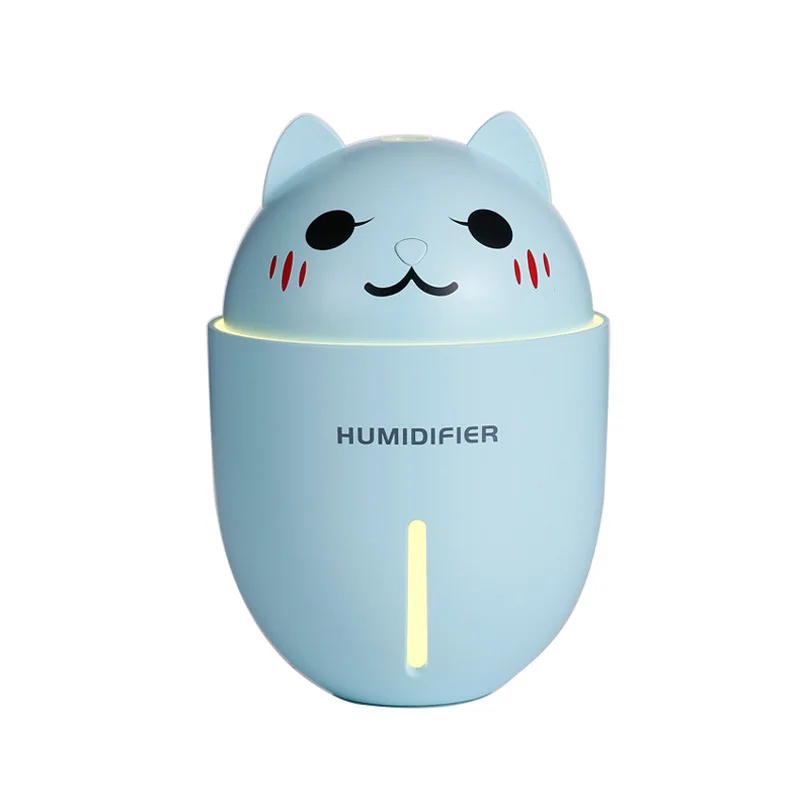 3 милые 320 мл ПЭТ USB Мини Портативный увлажнитель светодиодный ночник лампа маленький вентилятор автомобиля Мода Шэньчжэнь увлажнитель