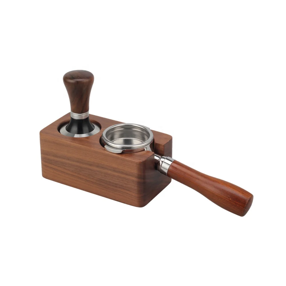 Design Coffee Stamp with Real Wood Handle, Barista Tamper