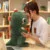 Hot selling small dinosaur stuffed short plush toy light blue soft toy for children room decoration green  doll birthday present