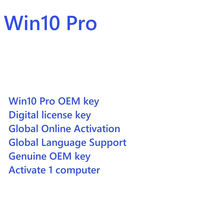 Genuine Win 10 Pro OEM Key 100% online activation Win 10 Pro oem license Win 10 Pro oem key code send fast By Email