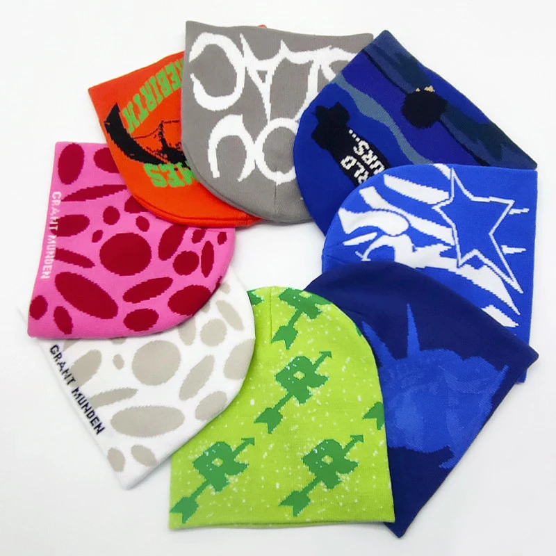 Custom Logo Winter Woolen Dome Warm Beanie Knitted Hats And Caps For Men And Women