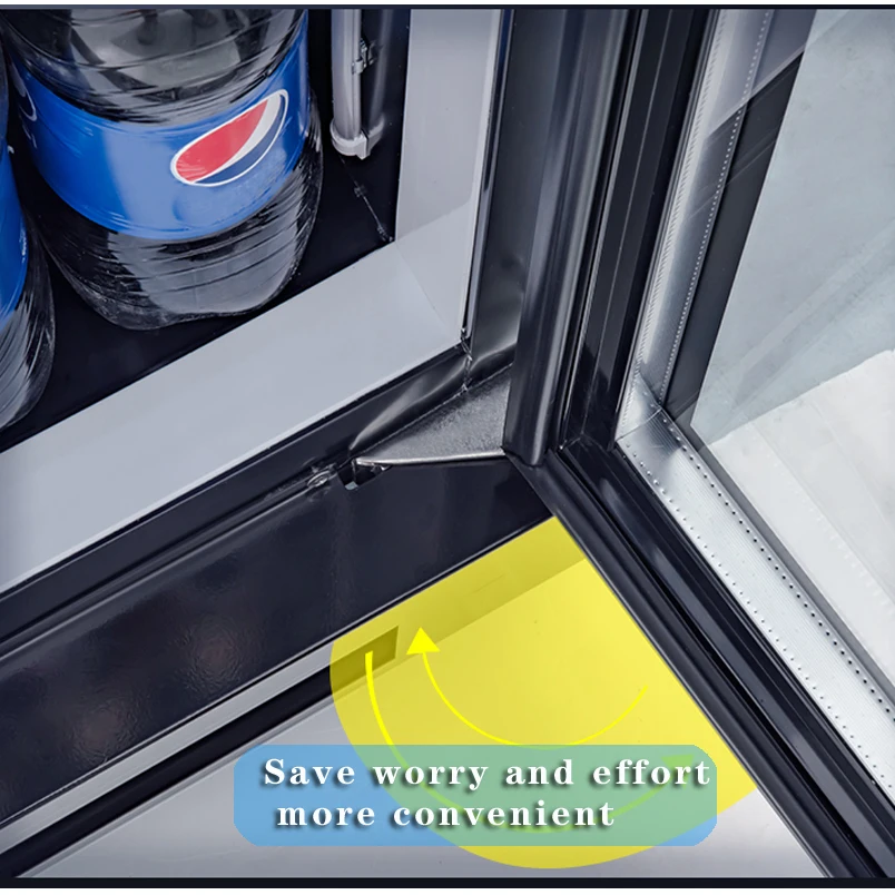 Supermarket Commercial Double Glass Door Drinks display refrigerator beverage Fridge