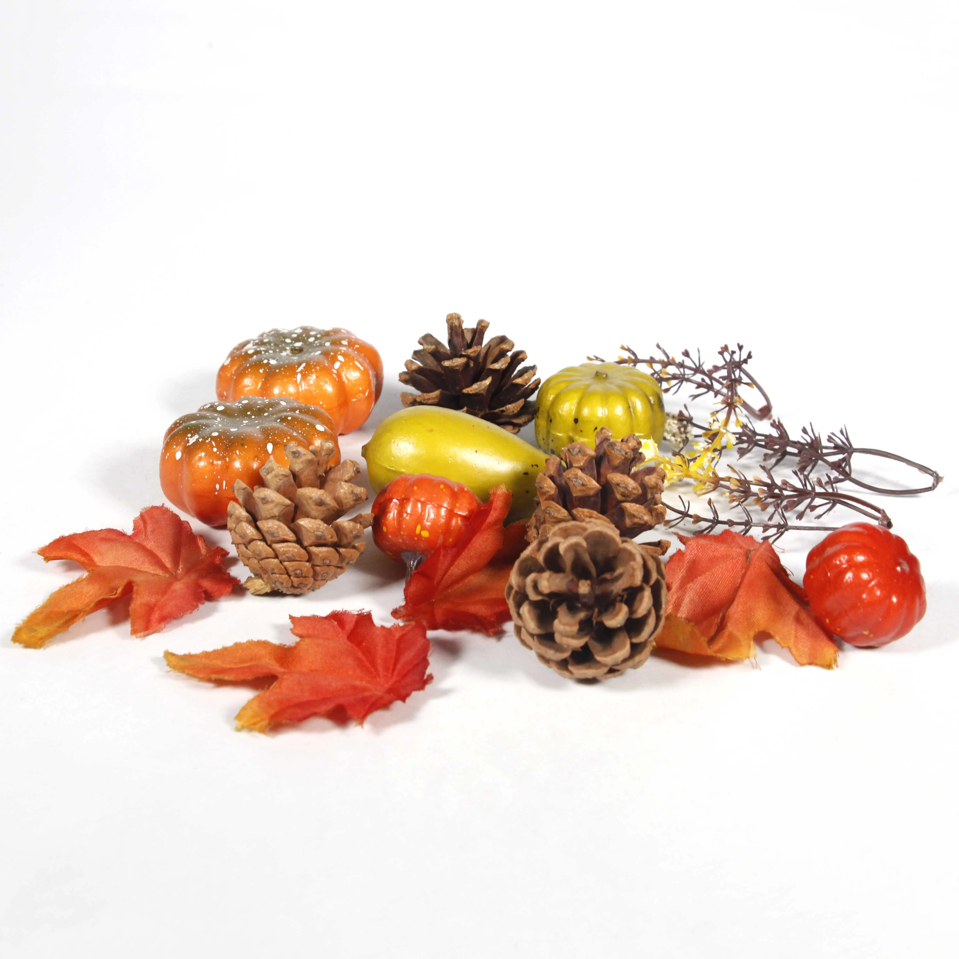 Hot-selling Artificial Plant Pineal Cone Pumpkin  Maple Leaf Wall Decoration Fall Ornaments Autumn Decorative Harvest Branches