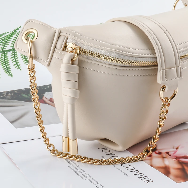 High Quality Metal Brass Handbag Chains for Bags Accessories Purse Shoulder Handbag Chain Strap Curb Black Metal Lady Chains Bag