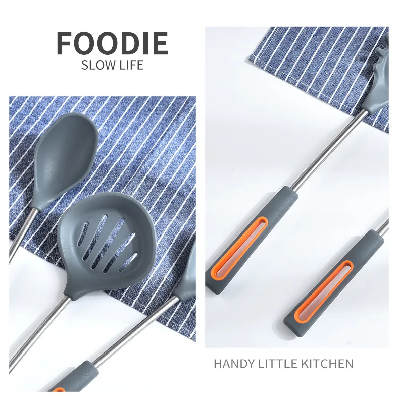 2020 new design silicone cooking set silicone kitchen utensil set Silicone kitchenware