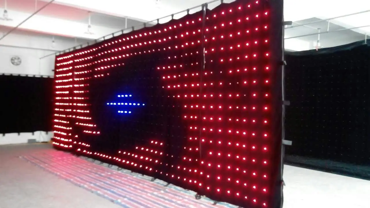 Wedding Stage P18 LED Star Cloth Curtain Backdrop