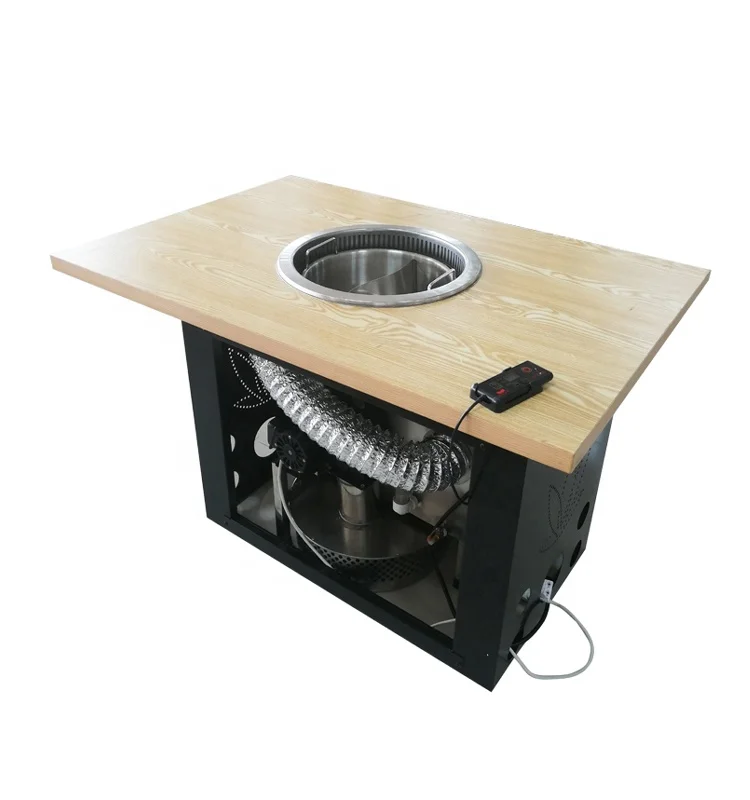 Yawei hotpot table round two-flavor soup pot components dining table for commercial