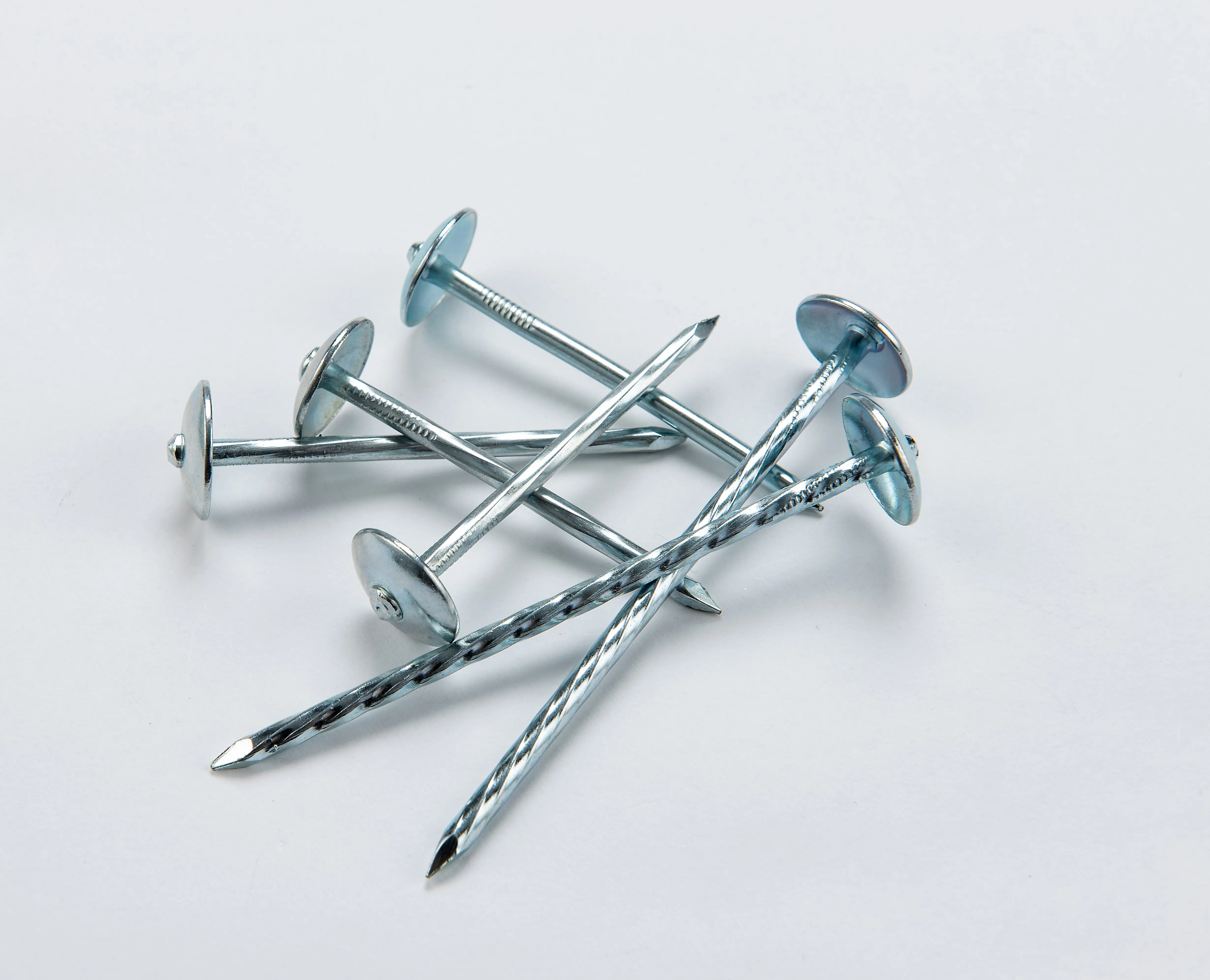 Electro Galvanized Umbrella Head Zinc Coil Felt Roofing Nail With Washer