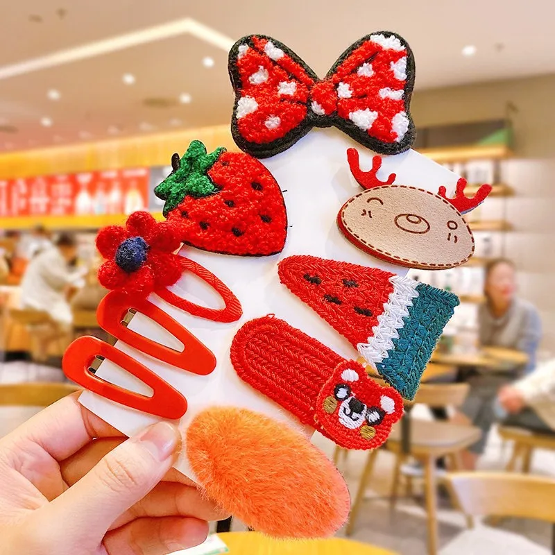 Manufacturers direct sales girls hair clips decorative fabric design Hair clips Hair pins claw clips for girls and children