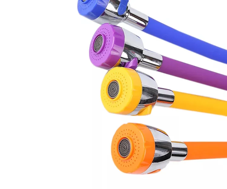 Hot Sale Stainless Steel Pipe color rubber Flexible Kitchen hose Faucet Sink Faucet