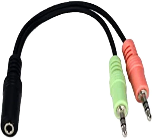 High Quality 6 Inch 3.5mm 3-Ring Speaker/Microphone Headset Splitter For Phone Computer Cabo