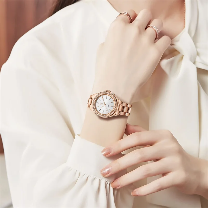 SHENGKE Famous brand ladies wristwatch classic and fashion 2014 rose gold ladies watches