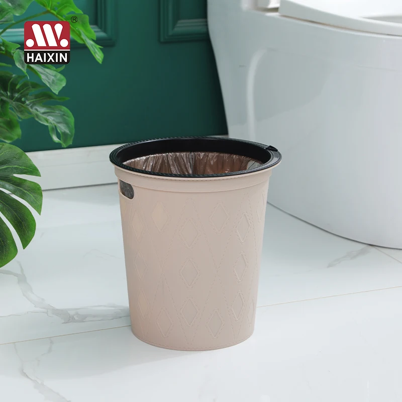 Haixin wholesale multifunctional household plastic waste bin trash can dust bin garbage waste bin