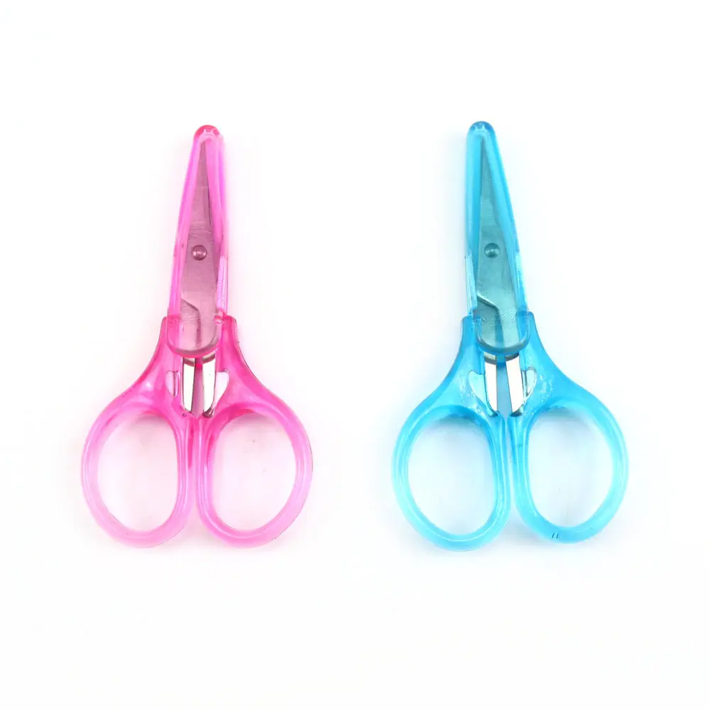 Muting Make Your Brand Eyelashes Scissors Stainless Steel Mini Eyebrow Scissors With Custom Logo Packaging