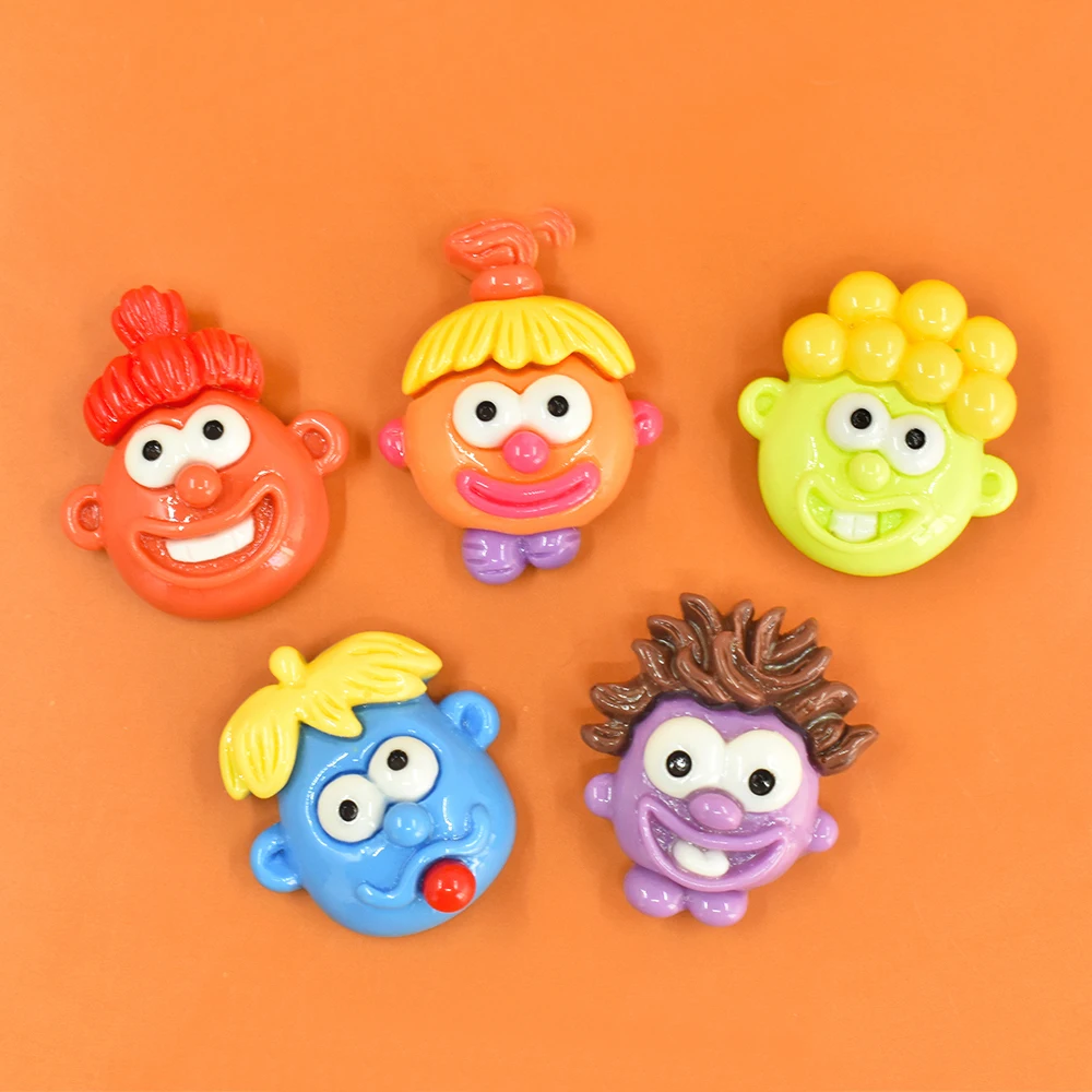 Funny Boys And Girls Cartoon Resin Flatback Cabochon For DIY Key Chain Pendant Hairpin Decoration Fridge Magnet Accessories