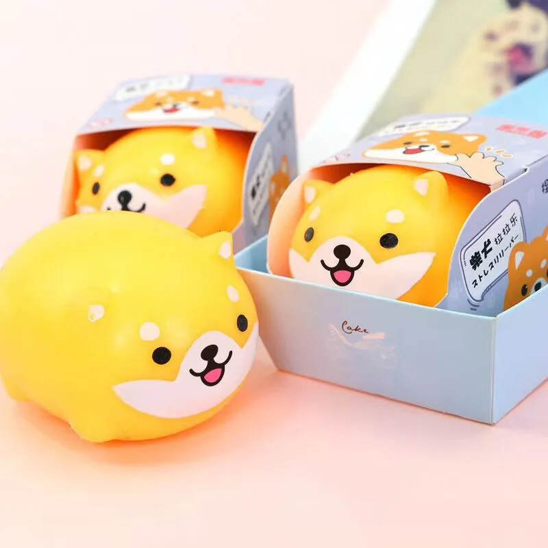Hot sale Shiba Inu Squeeze Squish Balls Venting Children Adults Decompression Sensory Fidget Toy animal stress ball