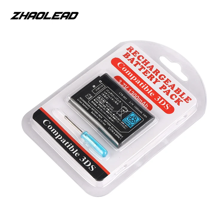 CTR-003 1300mah 3.7v Handheld Game Console The Lithium Rechargeable Cell Battery For Nintendo 2ds 3ds