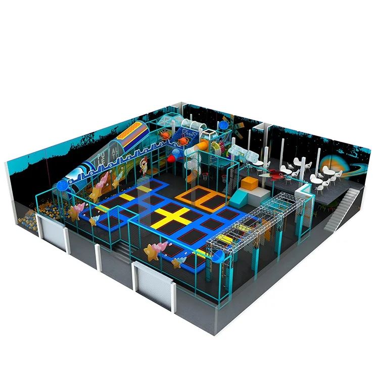 gym fitness square trampoline games jumping mats playground parks for children