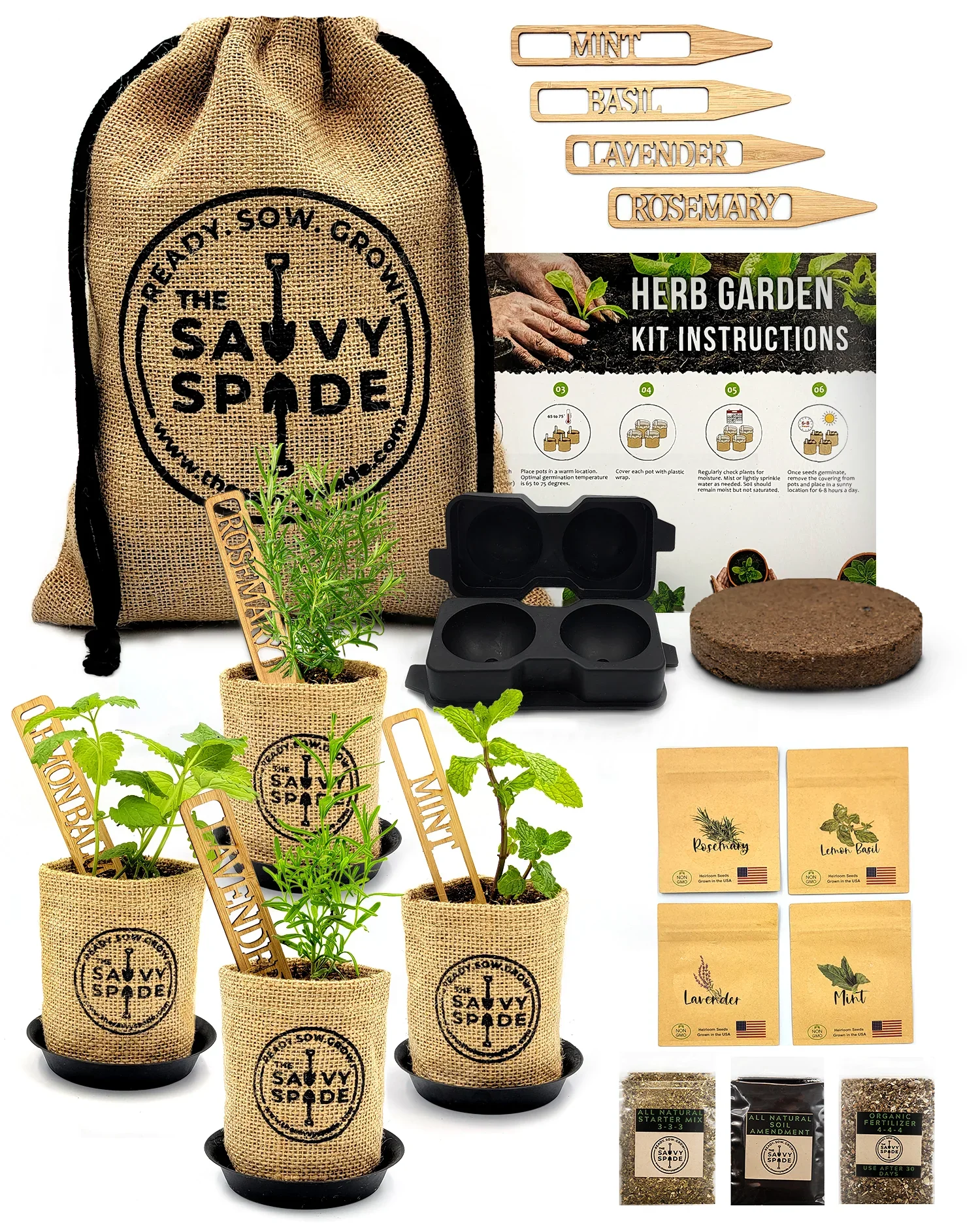 Different Medicinal Packaging Indoor Herb Starter Grow Kit Herb Parsley Basil Cilantro Single Spices & Herbs