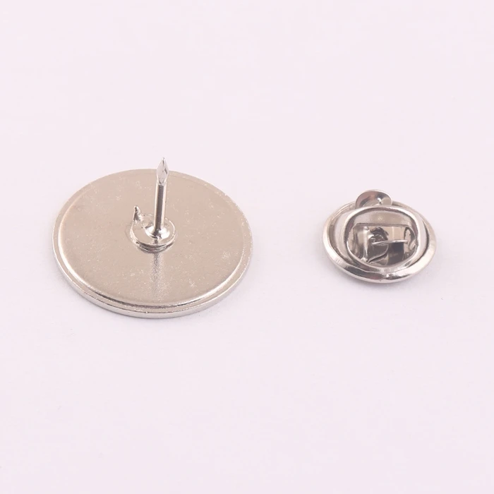 20mm round blank metal badge pin lapel pin with butterfly clutch