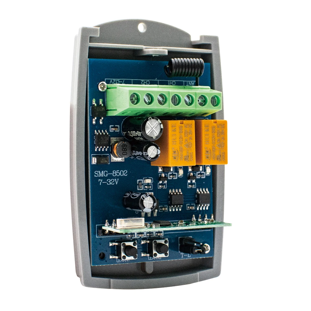 SMG-8502 AC/DC85-250V Receiver Switch 433mhz Repeater Module for Garage Door Motor Light Pump 110V 220V 240V Learning Code