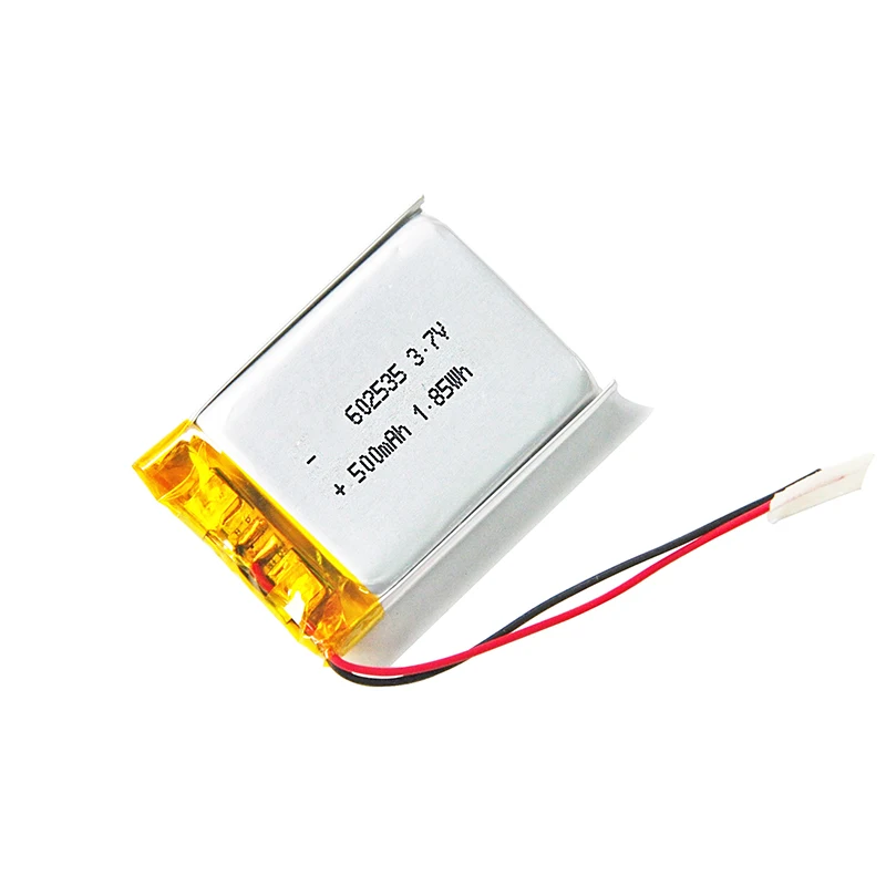 High Quality 500mAh 600mAh 3.7V Polymer Lithium-Ion Battery 602535 602530 Flat Lipo Batteries Cell With Connector And Wires