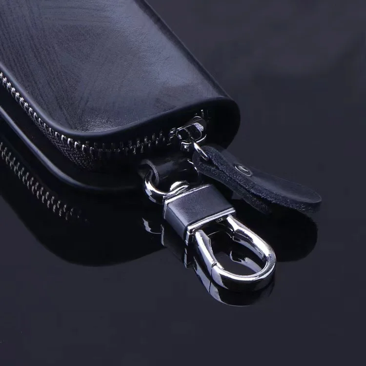 Hot selling luxury leather portable gift brand car holder key bag case Car key case