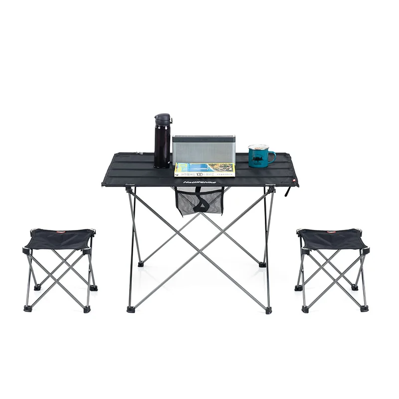Naturehike Aluminum Portable Compact Lightweight Folding Roll up Table Foldable Camping Picnic Tables