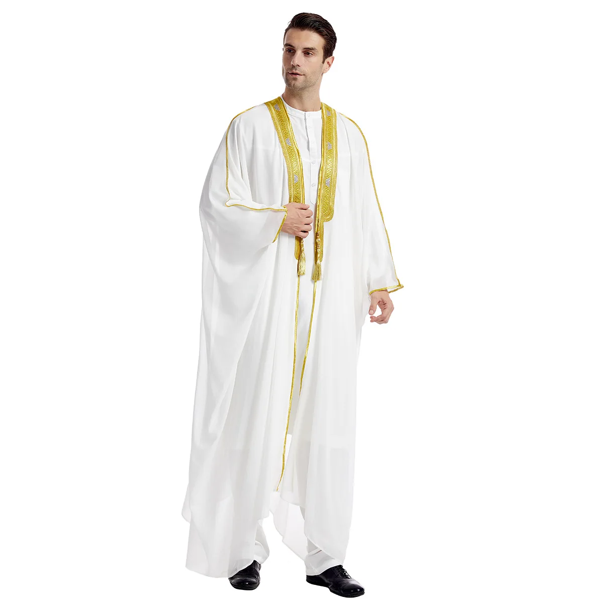 Muslim Arab Men Thobe Thawb Caftan Suit Islamic Clothing Abaya Saudi Men