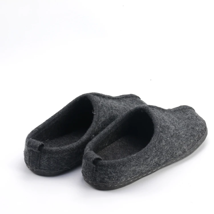 Мужские удобные дышащие зимние теплые домашние тапочки со съемной стелькой из смешанной шерсти; Домашние фетровые тапочки для мужчин